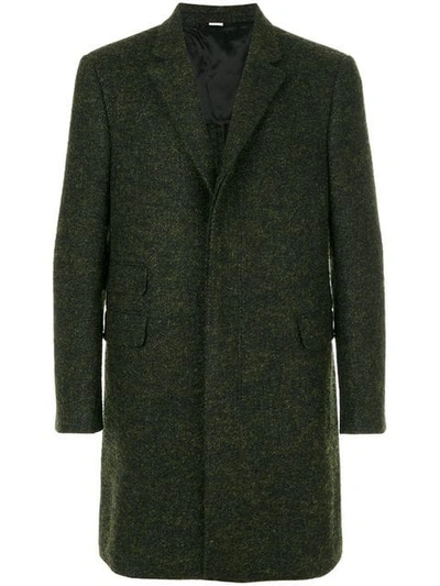 Stella Mccartney Notch-lapel Wool-blend Overcoat In Green