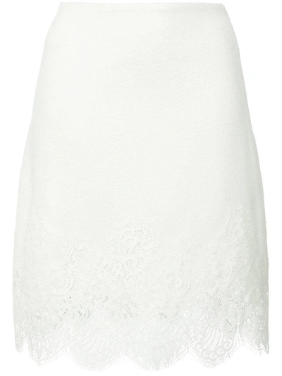 Ermanno Scervino Lace Trim Skirt In White
