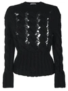 Philosophy Di Lorenzo Serafini Di Lorenzo Serafini Chunky Knit Mesh Sweater In Black