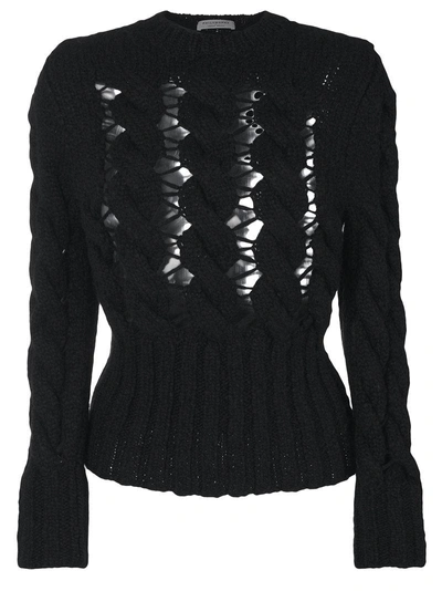 Philosophy Di Lorenzo Serafini Di Lorenzo Serafini Chunky Knit Mesh Sweater In Black