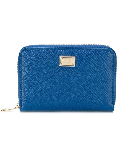 Dolce & Gabbana Small Zip-around Wallet - Blue