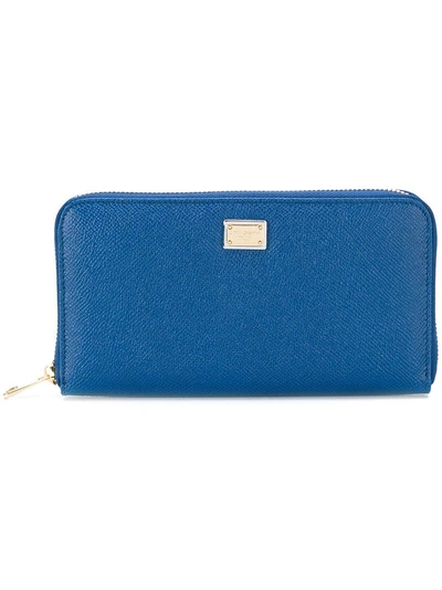 Dolce & Gabbana Dauphine Zip-around Wallet In Marine