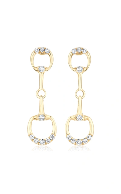 Adina Reyter Women's Horsebit 14k Yellow Gold Diamond Earrings