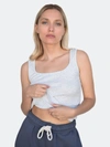 Nia Square Neck Tank In White