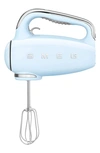 Smeg Logo-plaque Stainless Steel Electric Beater In Pastel Blue