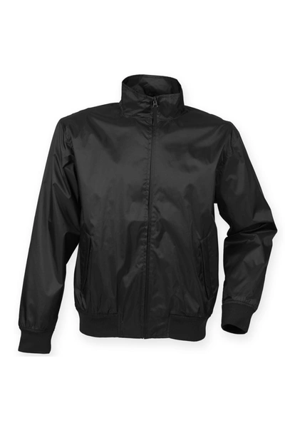 Henbury Mens Harrington Showerproof & Breathable Jacket (black)