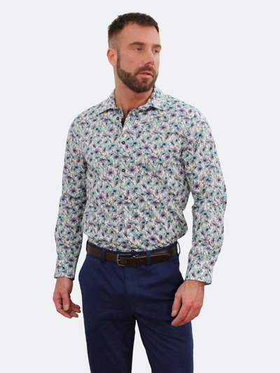 Lords Of Harlech Nigel Floral Stems Shirt White