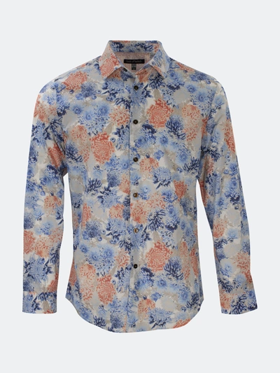 Lords Of Harlech Nigel Patio Floral Shirt Sky In Blue