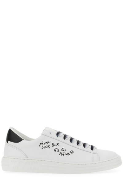 Msgm 'never Look Back' Lace-up Trainers In Black