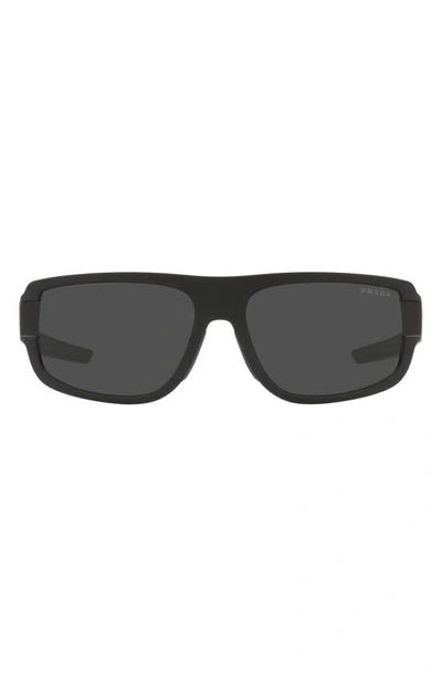 Prada Linea Rose 66mm Pillow Sunglasses In Black