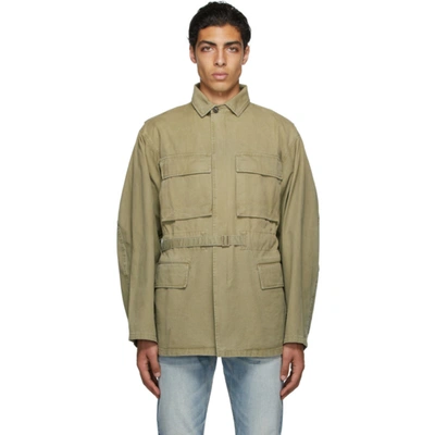 Fear Of God Light Green Cotton Belted Army Jacket