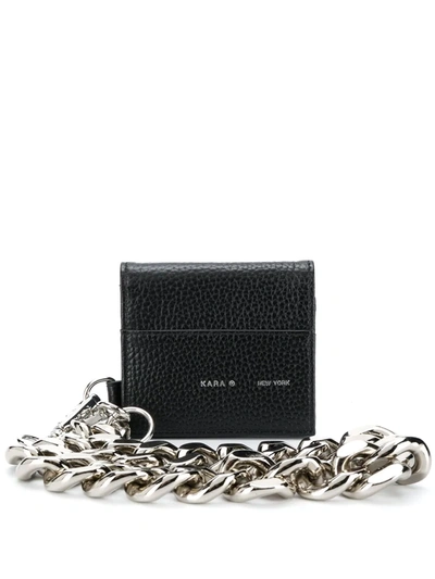 Kara Chain Detail Billfold Wallet In Black