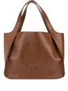 Stella Mccartney Stella Logo Tote Bag In Brown