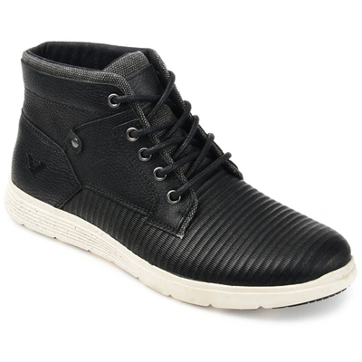 Territory Men's Magnus Casual Leather Sneaker Boots Men's Shoes In Black