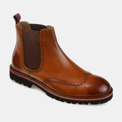 Thomas & Vine Men's Nash Wingtip Chelsea Boot In Brown