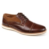 Vance Co. Griff Cap Toe Brogue Derby Shoes In Brown
