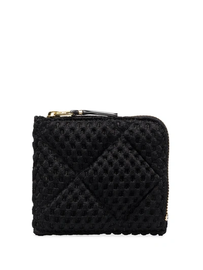 Comme Des Garçons Fat Tortoise Half-zip Wallet In Black