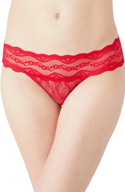 B.tempt'd By Wacoal 'lace Kiss' Bikini In Crimson Red