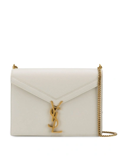 Saint Laurent Cassandra Chain Bag In Neutrals