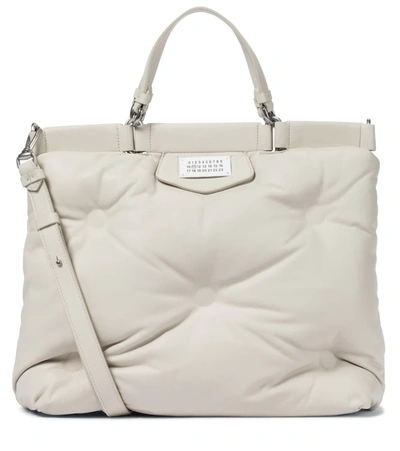 Maison Margiela Glam Slam Number Patch Tote Bag In Grey