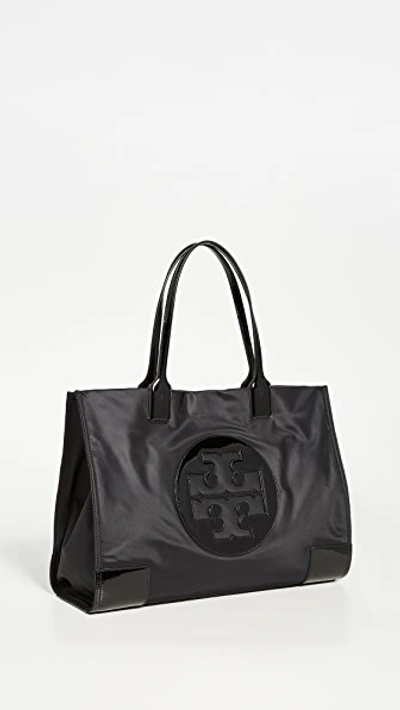 Tory Burch Ella Patent Tote In Black