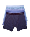 Calvin Klein Men's Cotton Stretch Boxer Briefs 3-pack Nu2666 In Purple Assorted