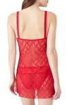 B.tempt'd By Wacoal Lace Kiss Chemise In Crimson Red