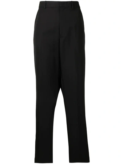 Polo Ralph Lauren Straight-leg Wool Trousers In Black