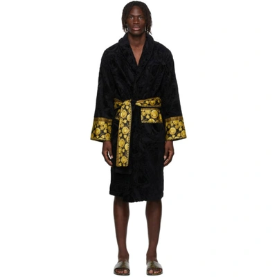 Versace Medusa Amplified Cotton Robe In Z7011 - Z7011