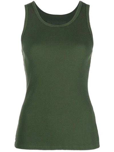 Nili Lotan Fine-ribbed Tank Top In Green