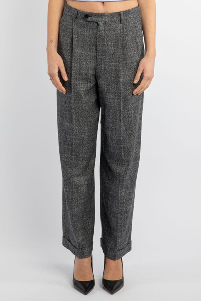 Apc High-waisted Straight Leg Trousers In Blue