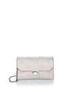 Mcm Millie Monogrammed Leather Crossbody In Dove