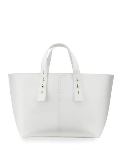 Frame Les Second Large Leather Tote Bag In White