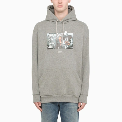 Throwback Grey Hoodie With Sunday Print