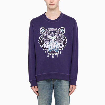 Kenzo Purple Sweatshirt With Contrasting Embroidery