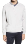 Peter Millar Stealth Performance Quarter-zip Pullover In British Grey