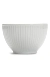 Pillivuyt Plissé Porcelain Open Sugar & Pinch Bowl In White