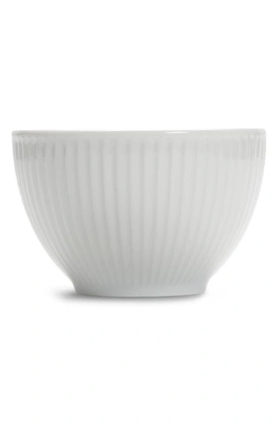 Pillivuyt Plissé Porcelain Open Sugar & Pinch Bowl In White