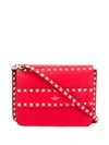 Valentino Garavani Rockstud Shoulder Bag In Red