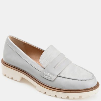 Journee Collection Kenly Flat In Gray Croco