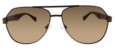 Ben Sherman Alfie M02 Aviator Sustainable Polarized Sunglasses In Brown