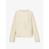 Totême Womens Creme Relaxed-fit Round-neck Alpaca-blend Jumper M/l