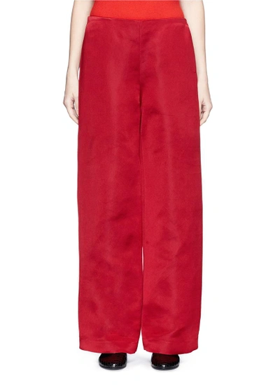 The Row 'strom' Silk Taffeta Wide Leg Pants