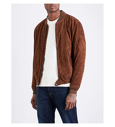 polo suede bomber jacket