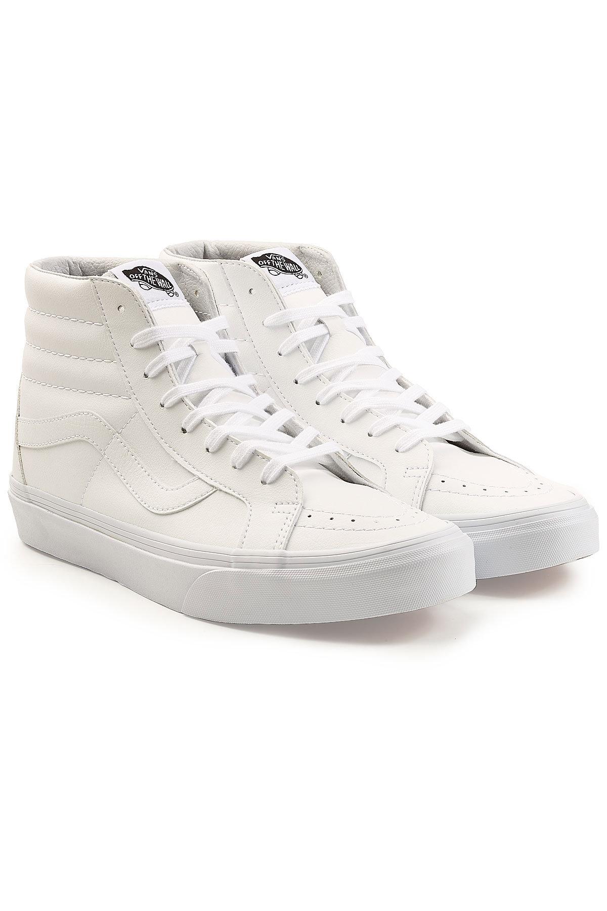 white leather van high tops