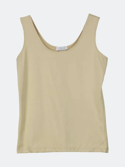 A'nue Miami Women's Shimmer Cream The Classic Tank Top Tanks & Cami In Gold