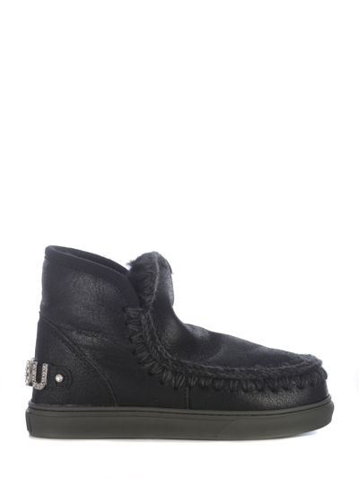 Mou Stivaletto Eskimo Sneakers In Camoscio In Nero | ModeSens