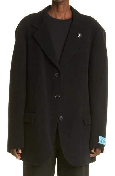Raf Simons Unstructured Boxy Oversized Blazer In Black | ModeSens
