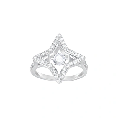 Swarovski Sparkling Dance Star Ring In Silver/crystal
