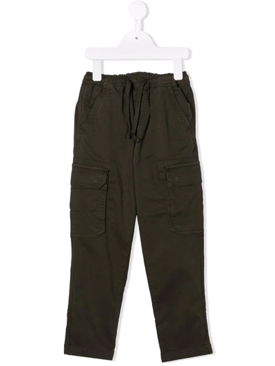 North Sails Kids' Drawstring-waist Cargo Trousers In Green